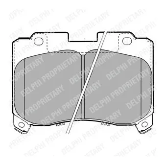 Jeu de 4 plaquettes de frein avant DELPHI OEM 044912B040