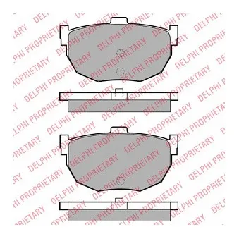 Jeu de 4 plaquettes de frein arrière DELPHI OEM 4406090E90