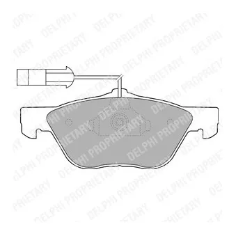 Jeu de 4 plaquettes de frein avant DELPHI OEM 0006001073148