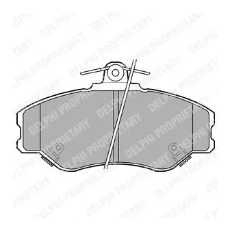 Jeu de 4 plaquettes de frein avant DELPHI LP1599 pour SUBARU LEGACY 2.5 D - 78cv