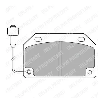 Jeu de 4 plaquettes de frein avant DELPHI OEM 17542800