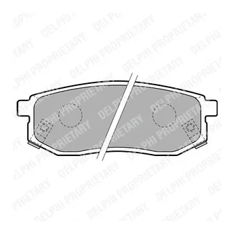 Jeu de 4 plaquettes de frein arrière DELPHI OEM 58302M2A01