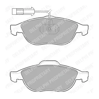 Jeu de 4 plaquettes de frein avant DELPHI OEM 9948887