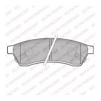 Jeu de 4 plaquettes de frein arrière DELPHI OEM 5550086Z00