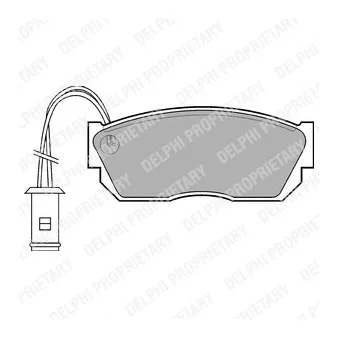 Jeu de 4 plaquettes de frein avant DELPHI OEM 45022SA0525
