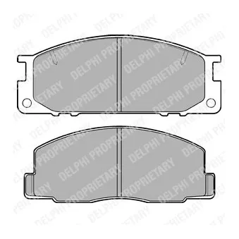Jeu de 4 plaquettes de frein avant DELPHI LP739