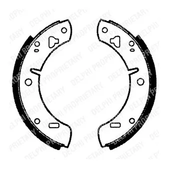 Jeu de mâchoires de frein DELPHI OEM GBS740