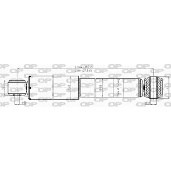 Jeu de 2 amortisseurs arrière OPEN PARTS OEM 52109498