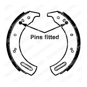 Jeu de mâchoires de frein DELPHI LS1146