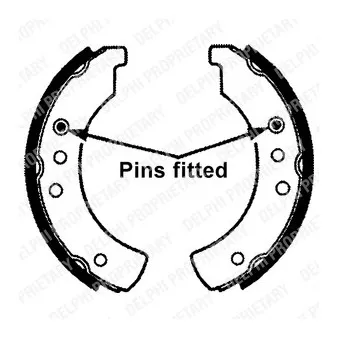 DELPHI LS1154 - Jeu de mâchoires de frein