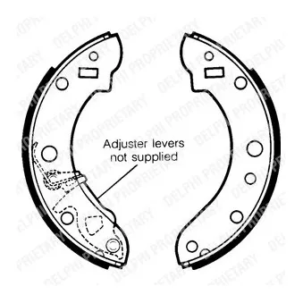 Jeu de mâchoires de frein DELPHI OEM GBS796