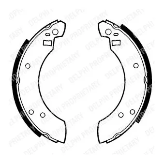 Jeu de mâchoires de frein DELPHI LS1232 pour FORD CAPRI 2.8 Super Injection - 160cv