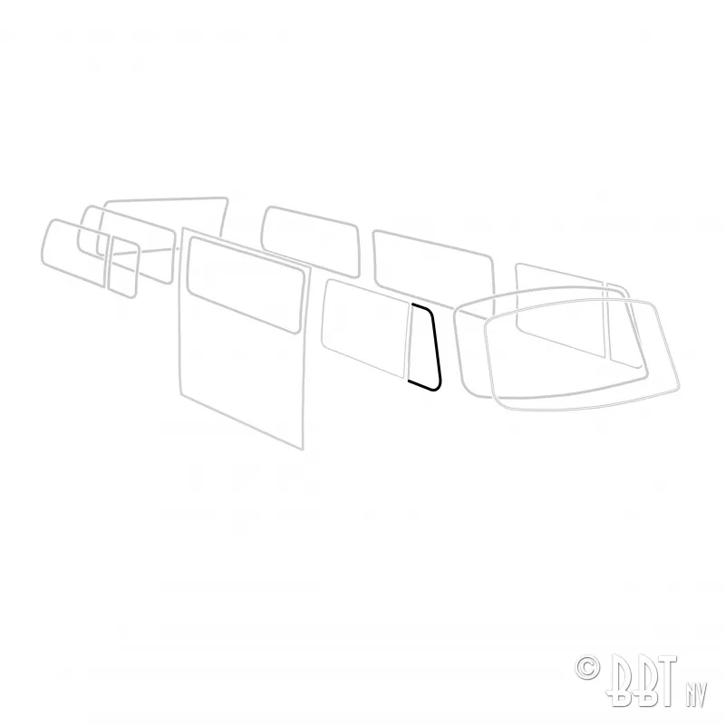 Joint déflecteur porte, droite, A l'unité YOUNG PARTS 7525 - Visuel 1