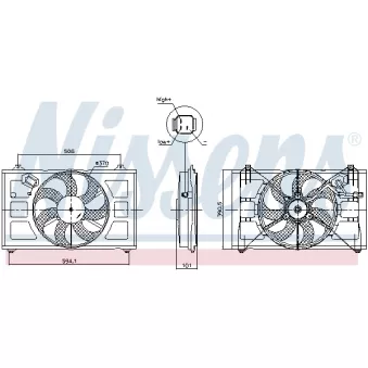 NISSENS 850053 - Ventilateur, refroidissement du moteur