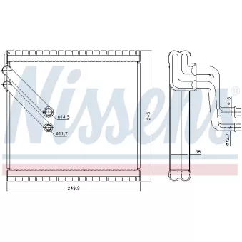 NISSENS 92409 - Évaporateur climatisation