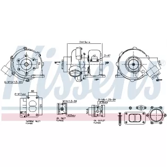 Turbocompresseur, suralimentation NISSENS 93713 pour MERCEDES-BENZ ACTROS 3331 K - 313cv