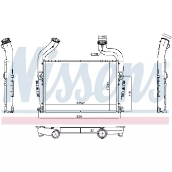 Intercooler, échangeur NISSENS OEM 1907869