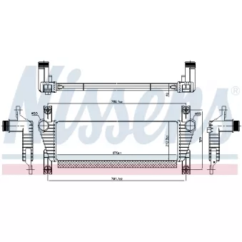 Intercooler, échangeur NISSENS 961581 pour FORD RANGER 3.2 TDCi 4x4 - 200cv
