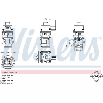 Vanne EGR NISSENS OEM 147104A00A