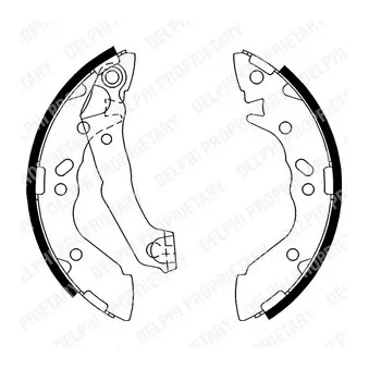 Jeu de mâchoires de frein DELPHI OEM 5830502A10