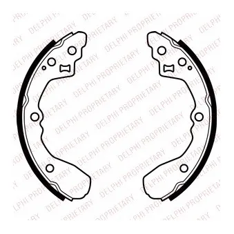 Jeu de mâchoires de frein DELPHI OEM 58315FDA01