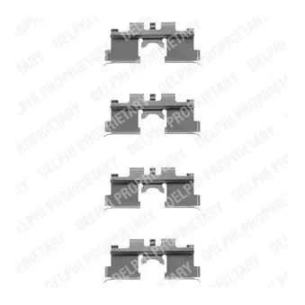 DELPHI LX0079 - Kit d'accessoires, plaquette de frein à disque