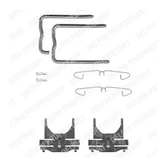 DELPHI LX0220 - Kit d'accessoires, plaquette de frein à disque