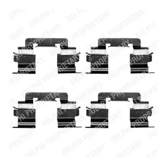 DELPHI LX0311 - Kit d'accessoires, plaquette de frein à disque