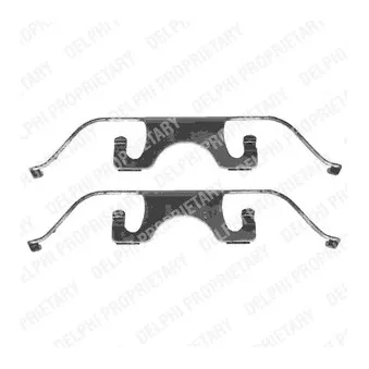 DELPHI LX0332 - Kit d'accessoires, plaquette de frein à disque