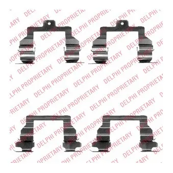 DELPHI LX0374 - Kit d'accessoires, plaquette de frein à disque