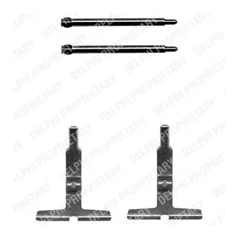 DELPHI LX0382 - Kit d'accessoires, plaquette de frein à disque
