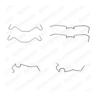 Kit d'accessoires, plaquette de frein à disque DELPHI LX0402