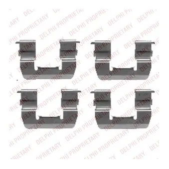 DELPHI LX0412 - Kit d'accessoires, plaquette de frein à disque
