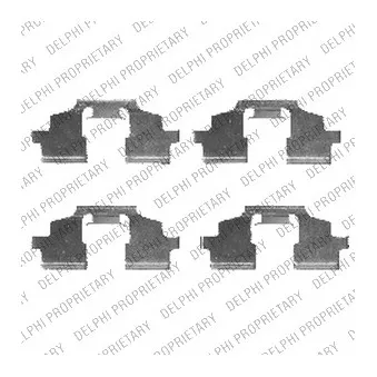 Kit d'accessoires, plaquette de frein à disque DELPHI LX0419