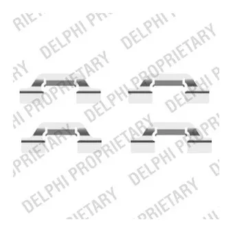 DELPHI LX0438 - Kit d'accessoires, plaquette de frein à disque