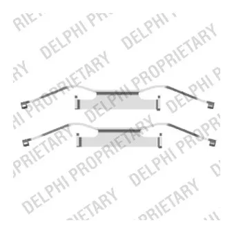 Kit d'accessoires, plaquette de frein à disque DELPHI OEM 901680