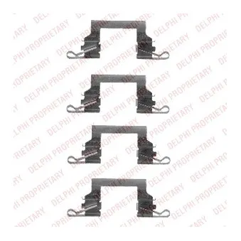 DELPHI LX0445 - Kit d'accessoires, plaquette de frein à disque