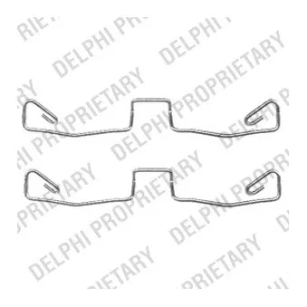 DELPHI LX0448 - Kit d'accessoires, plaquette de frein à disque