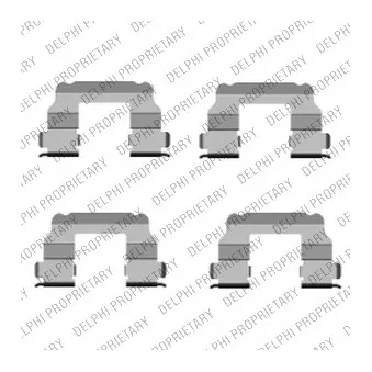 DELPHI LX0456 - Kit d'accessoires, plaquette de frein à disque