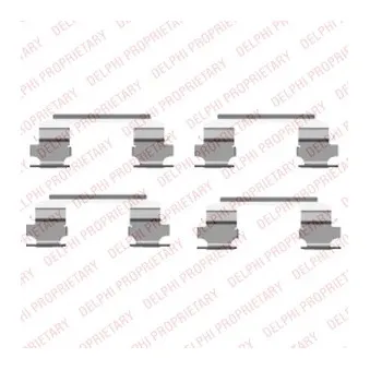 DELPHI LX0462 - Kit d'accessoires, plaquette de frein à disque