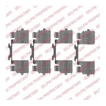 DELPHI LX0476 - Kit d'accessoires, plaquette de frein à disque