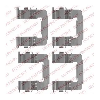 DELPHI LX0487 - Kit d'accessoires, plaquette de frein à disque