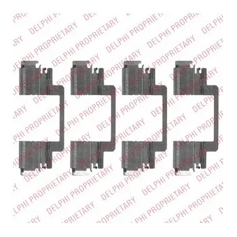 DELPHI LX0525 - Kit d'accessoires, plaquette de frein à disque