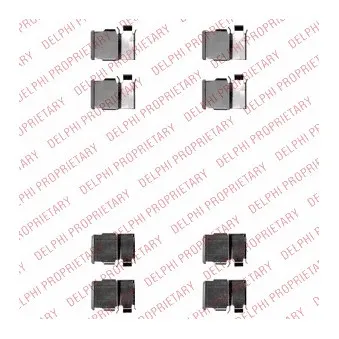 Kit d'accessoires, plaquette de frein à disque DELPHI LX0540 pour MITSUBISHI PAJERO 3.2 TD 4x4 - 200cv