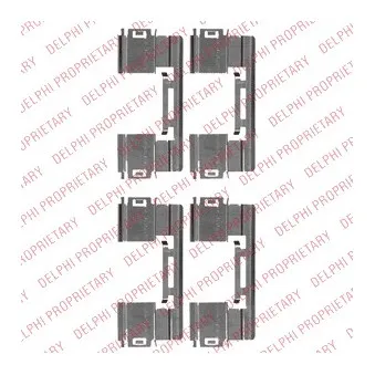 Kit d'accessoires, plaquette de frein à disque DELPHI LX0551