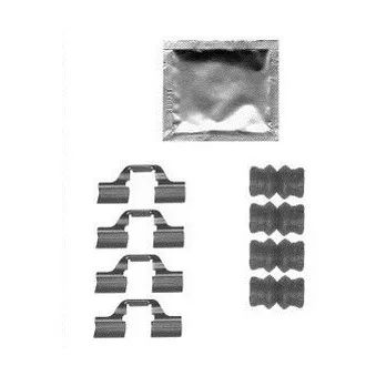 Kit d'accessoires, plaquette de frein à disque DELPHI LX0567