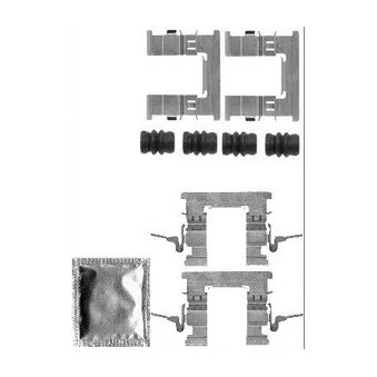 Kit d'accessoires, plaquette de frein à disque METZGER 109-0005