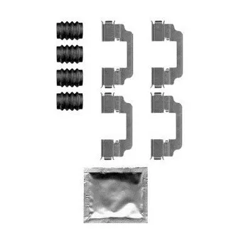 Kit d'accessoires, plaquette de frein à disque DELPHI LX0584