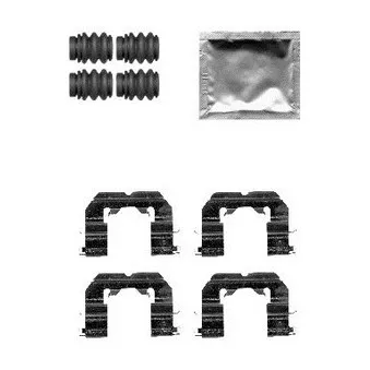 DELPHI LX0589 - Kit d'accessoires, plaquette de frein à disque