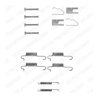 DELPHI LY1011 - Kit d'accessoires, mâchoire de frein